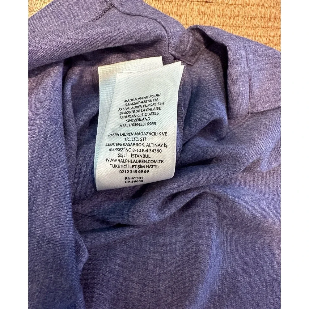 Polo Ralph Lauren Blue Label Polo Shirt Classic Fit Heathered Purple Size Large